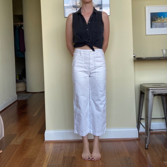 La Causa Cropped Wide Leg Brushed Stella Trouser Size 2 - Picture 1 of 5